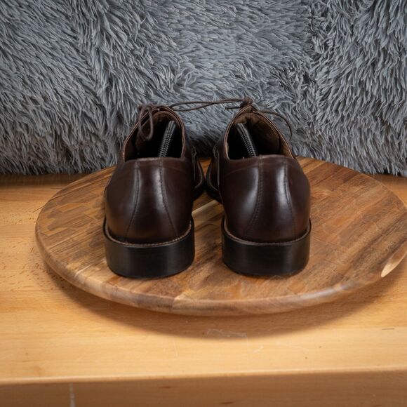 Johnston & Murphy Dress Shoes SZ 11 M Oxford Brown Leather Casual Round 59-12000 - Picture 4 of 7